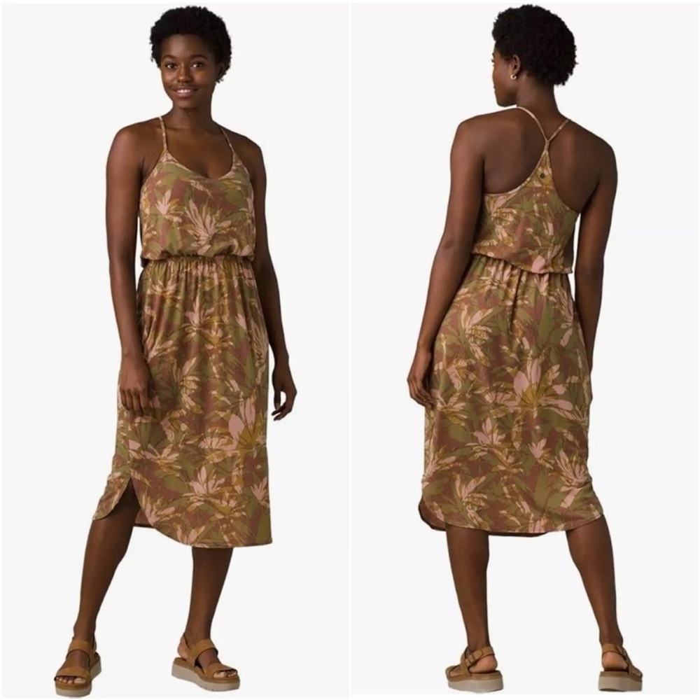 Prana Ayla Dress Cloud Blush Summertime 1970591 Woman's Size Medium Floral
